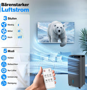View KESSER Mobile Klimaanlage 4in1 Luftkühler – Air Cooler mit Fernbedienung & Timer, 10L Wassertank, Ionisator & Luftbefeuchter, Ventilator Klimagerät image 6