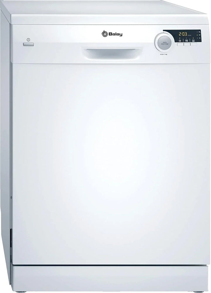 Balay - Lavavajillas de libre instalación, 60 cm, 12 servicios, Auto Diario, Pausa+Carga, ExtraSilencio, Blanco, 3VS506BP