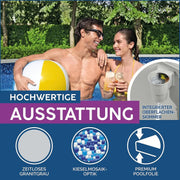 View Bestway Hydrium - Piscina de Pared de Acero con Filtro de Arena, diámetro de 300 x 120 cm, Gris, Redonda image 5