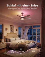 View Govee Deckenventilator mit Beleuchtung RGBIC, Ø132cm Smart Leise Deckenventilator mit Licht und Fernbedienung, 2800 lm, Reversibler DC Motor, image 3