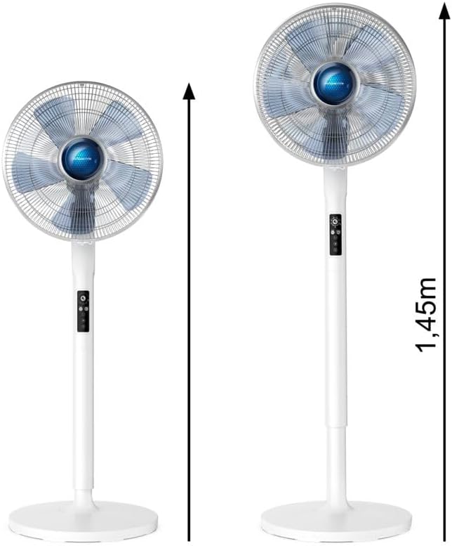 Rowenta VU5870 Standventilator Turbo Silence Extreme+ | Fernbedienung | 5 Geschwindigkeiten | Abschaltautomatik | Timer | Automatische Oszillation |
