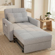 View Gizoon Sofá cama 3 en 1 convertible, silla cama individual extraíble con respaldo ajustable, espaciosos sofás multifuncionales para sala de estar, image 1