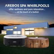 View Arebos Whirlpool | Aufblasbar | In- & Outdoor | 190x120 cm oval | 2 Personen | 90 Massagedüsen | mit Heizung | 550 Liter | Inkl. Abdeckung | Bubble image 3
