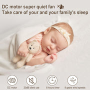 View MYCARBON Ventilator sehr leise DC Motor 20dB 1850m³/h Luftmenge 8 Stufe ECO Modi Tischventilator 3D Luftumwälzer für 30m² Schlafzimmer Turbo image 2
