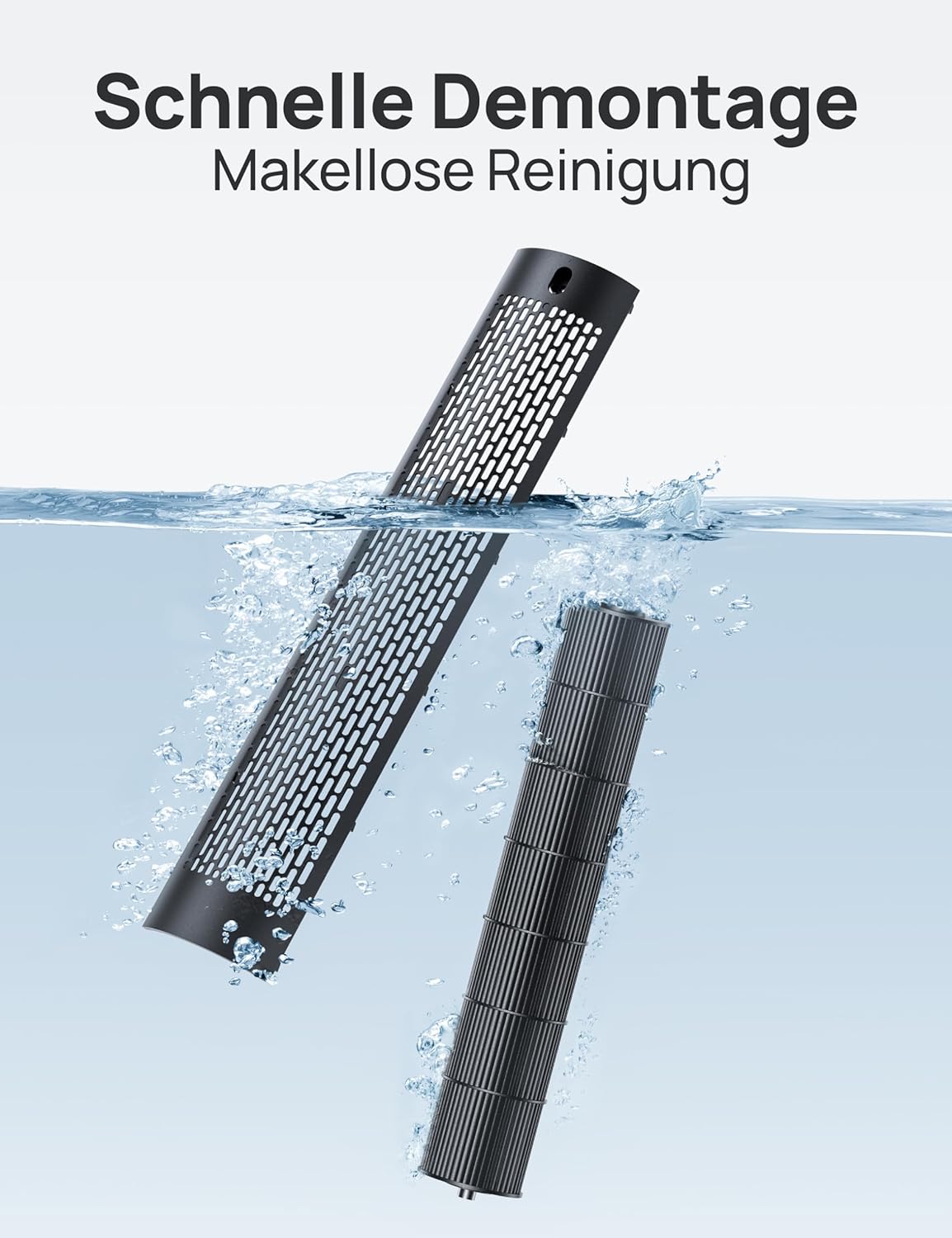 DREO 25 dB Leiser Smart Turmventilator, 106cm Höhe 4 Modi 9-Geschwindigkeit Max 7,9m/s 12H Timer 90° Oszillierender Ventilator mit Fernbedienung